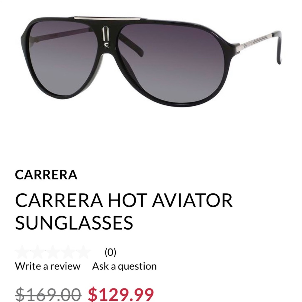 Carrera hot aviators polarized NWOT